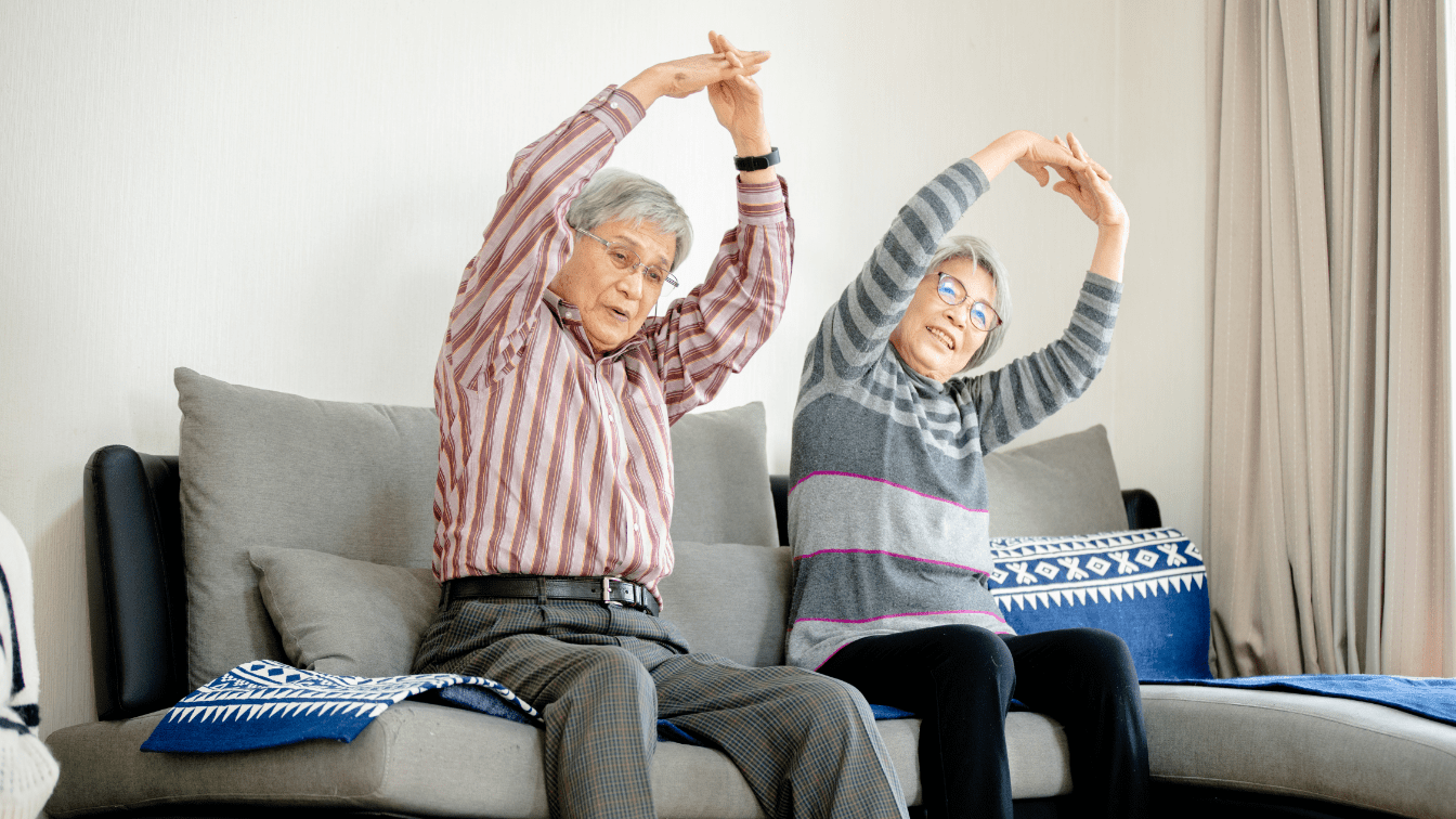 体操をしている様子